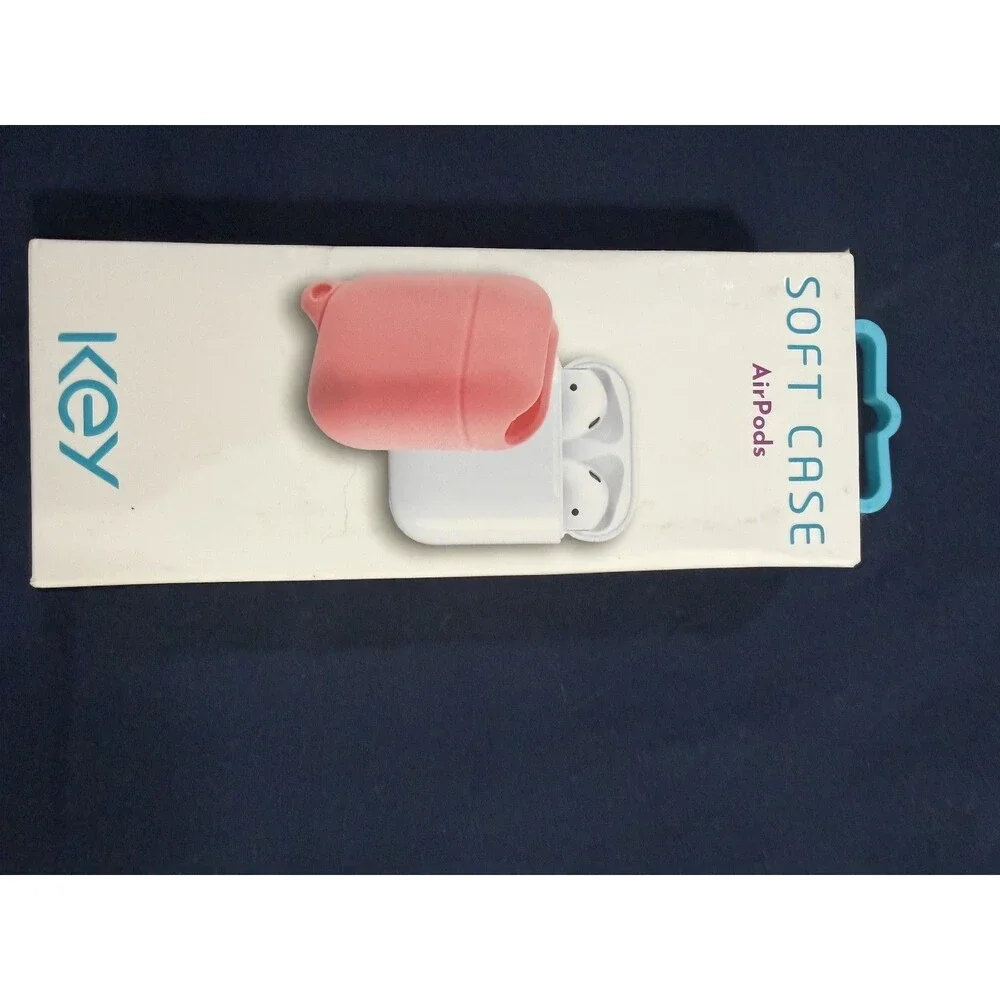 Key soft case for airpods - pink - NEW IN BOX